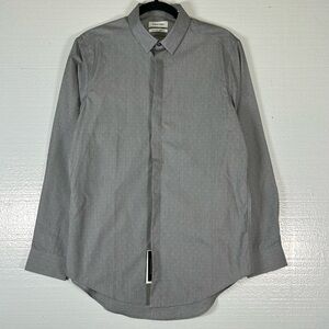 Calvin Klein Grey Men's Slim Fit Non Iron Stretch Dress Shirt 15 1/2 NWT